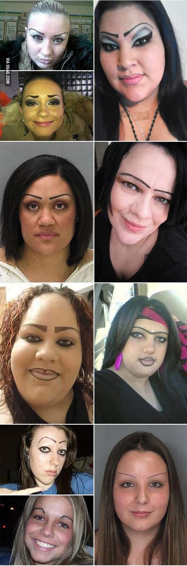 個性的な「眉毛」をしている女性たち